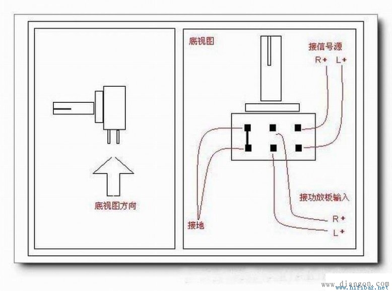 音量开关怎么接线图解图片