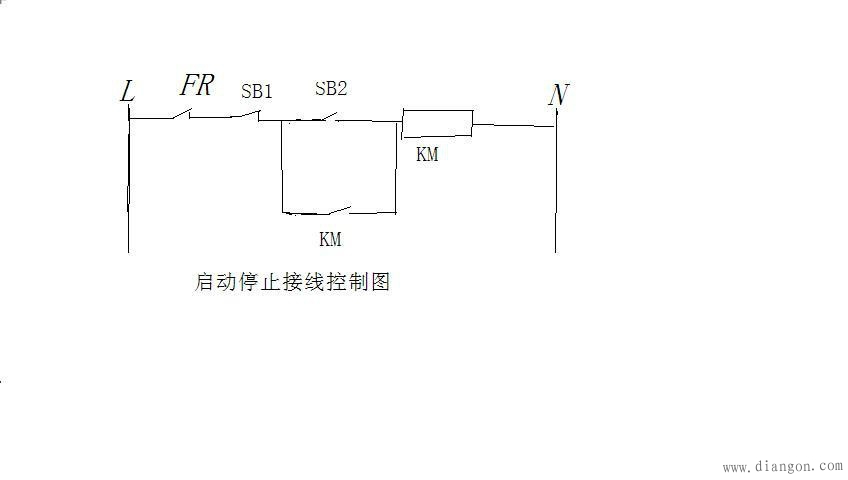 电箱一键启停的接线图图片