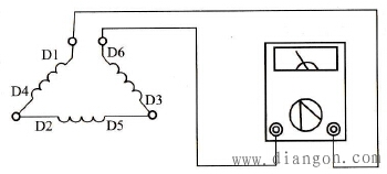 环流法判断三相电动机定子绕组头、尾端