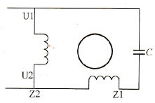 电容运行单相异步电动机等效电路图