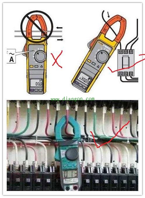 钳形表怎么测电流图片
