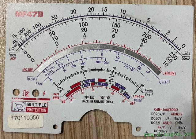 机械万用表表盘详解 - 电工仪器仪表_电工电气学习网