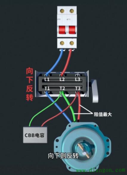 单相电机单电容正反转电路如何接线？单相电机单电容正反转电路实物接线图